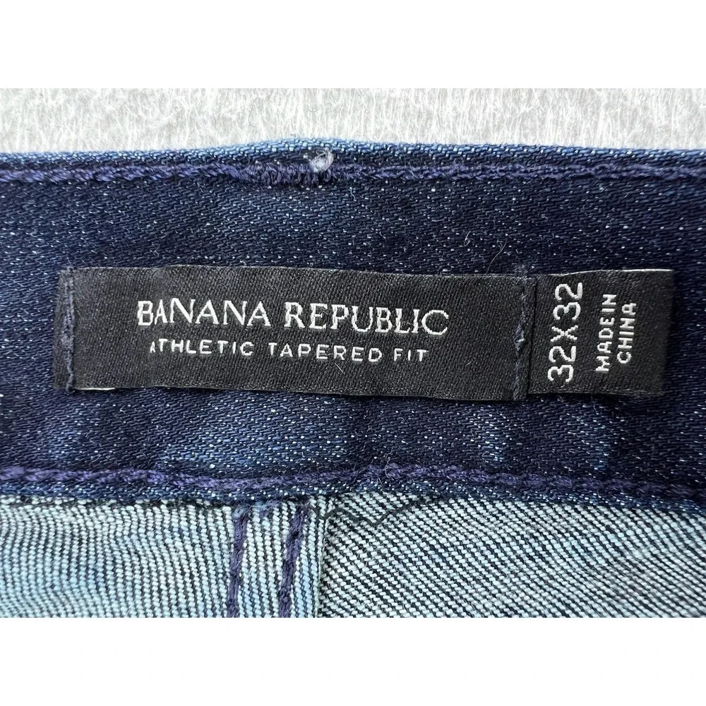 Banana Republic Jeans Men's 32x32 Blue Athletic Tapered Rapid Movement Denim